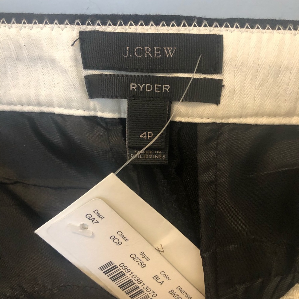 J. Crew Ryder Black dress pants 4p